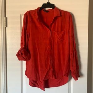 red casual blouse cute w/jeans